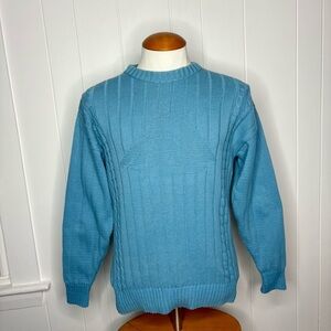 ⛵️Lord Jeff Sailboat Sweater Vintage Size Medium Blue Made in USA Beach Cottage